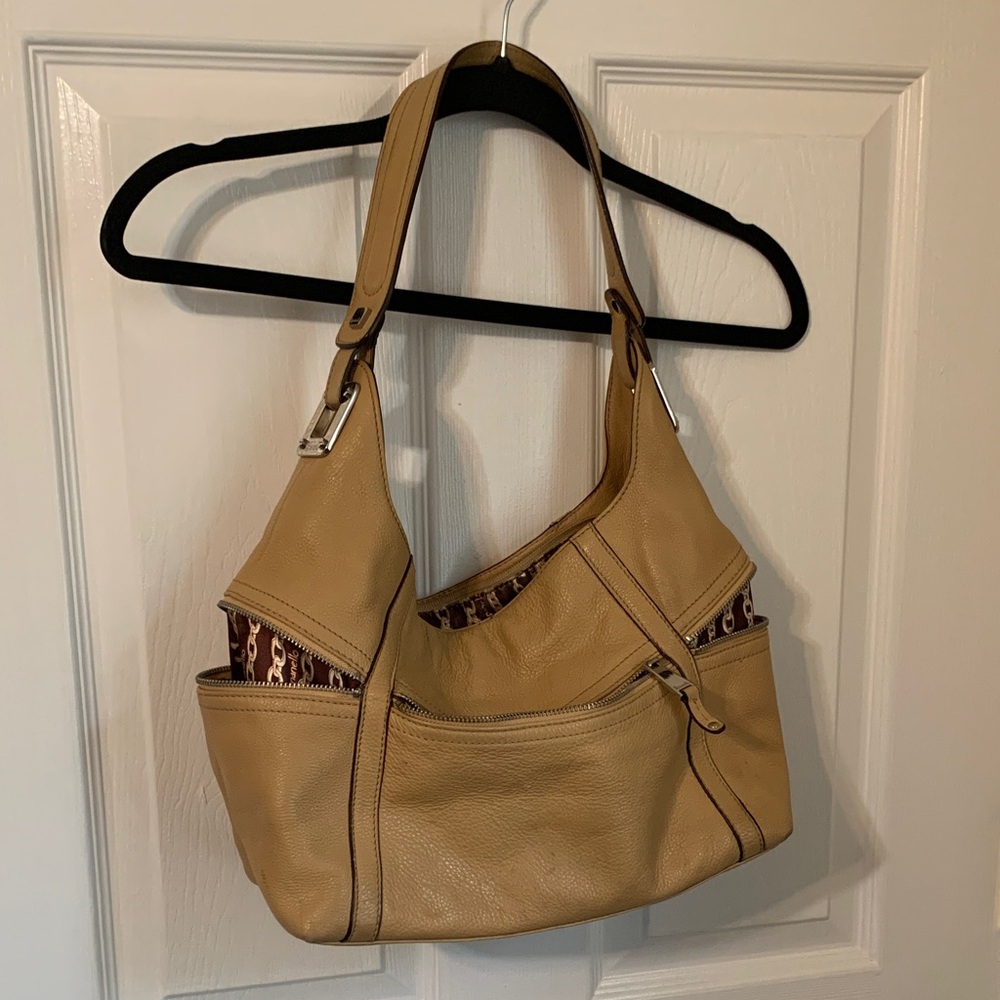 Tignanello leather purse 12” across, 9” deep - Picture 2 of 11